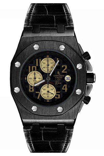 EMPORIO LIMITED - ROMA BLACK/GOLD STOPWATCH - 3501 EMPORIO LIMITED - ROMA BLACK/GOLD STOPWATCH - 3501